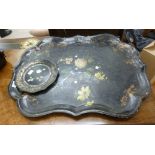 A late Victorian papier mache tray,