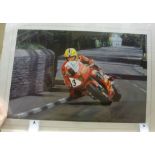 Motorcycle racing prints: to include Ron Haslam,