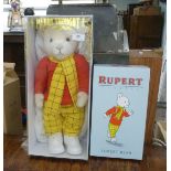 A Steiff 'Rupert the Bear' soft toy with mobile limbs Limited Edition 2107/3000 11''h boxed