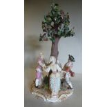 A late 19thC Meissen porcelain group, No.