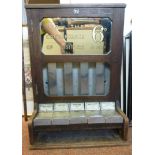 An early/mid 20thC BAC Ltd oak cased, self service dispensing cabinet, for the sale of five,