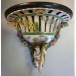 A mid 19thC Continental and floral painted,