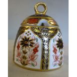 A Royal Crown Derby bone china beehive shape conserve pot and cover,