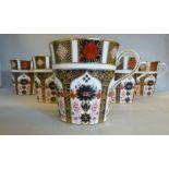 A set of six Royal Crown Derby bone china beaker cups,