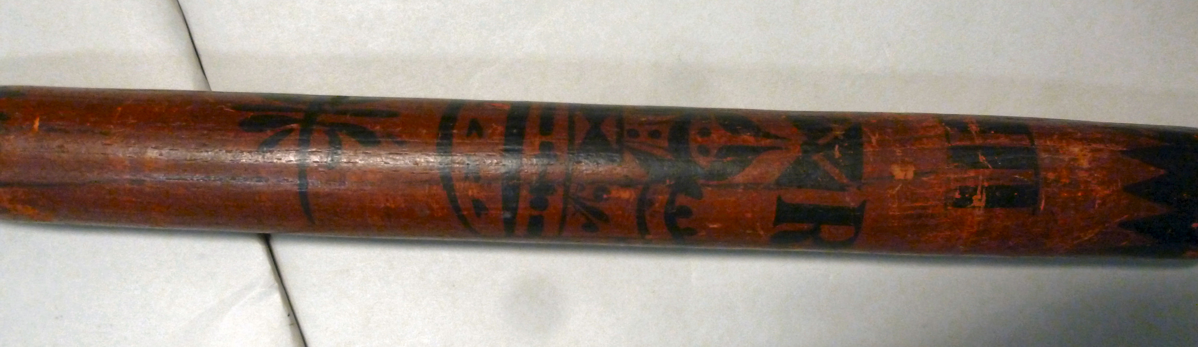 A William IV red, black and green painted wooden nightstick for City of London and the West End, - Image 5 of 10