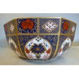 A Royal Crown Derby bone china octagonal bowl,