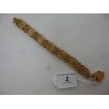 A 9ct gold gatelink bracelet,