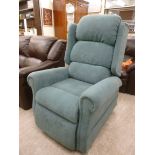 A modern electrically adjustable recliner armchair,