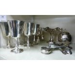 Silver plate: to include a set of six stemmed goblets OS10