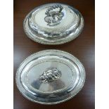 A pair of silver plated,