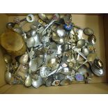 Silver plated presentation spoons: to include Royal Charity and London attraction examples