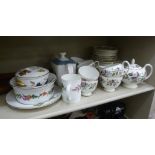 Domestic ceramics: to include Wedgwood china Hathaway Rose pattern teaware OS8