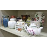 Ceramics: to include a late Victorian Royal Doulton stoneware pot pourri vase and cover with a