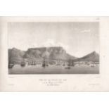 De Sainson VUE DE LA VILLE DU CAP Lithographic view of Cape Town and Table Mountain. Size: 337 x 517