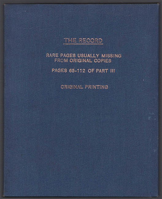 Moodie (Donald) THE RECORD 44 pages, tied with thread and housed in a specially made cloth folder,