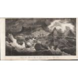 [Cundee (James)] LOSS OF HIS MAJESTYâ€™S SHIP THE SCEPTRE Aquatint print of the wrecking of the