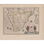 Willem Blaeu Aethiopia inferior vel exterior This map of Southern Africa is a valued addition to any