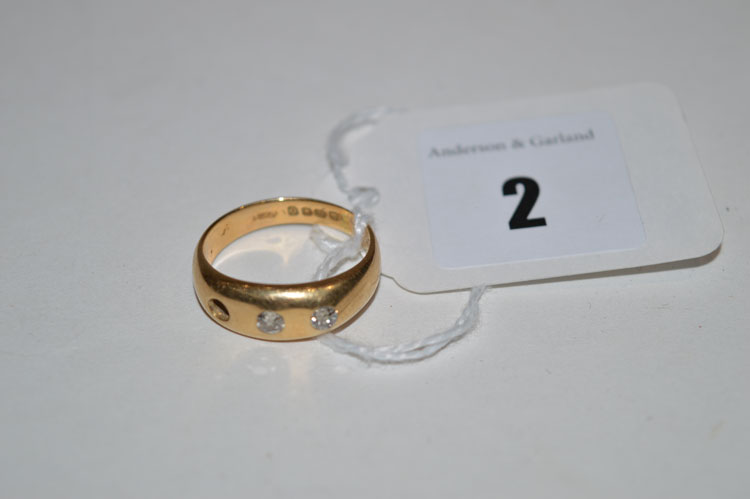 A diamond ring, the 18ct.