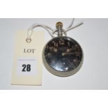 A naval metal cased pocket watch by Thomas Armstrong & Rose, Manchester, Maker to the Admiralty Mk.