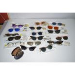 A collection of 1950's and later sun glasses.