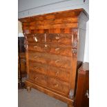 A Victorian mahogany Scotch chest of drawers,