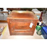 A Victorian mahogany collectors' chest, fitted frieze drawer, centre cupboard and drawer below.