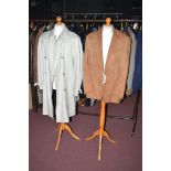 A gent's Aquascutum cream three-quarter length trench coat,