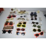 A collection of 1950's and later sun glasses and spectacles, to include: Solabra, Cutler & Gross,