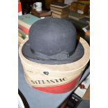 A gent's bowler hat by Stelastic, in maker's cardboard box.