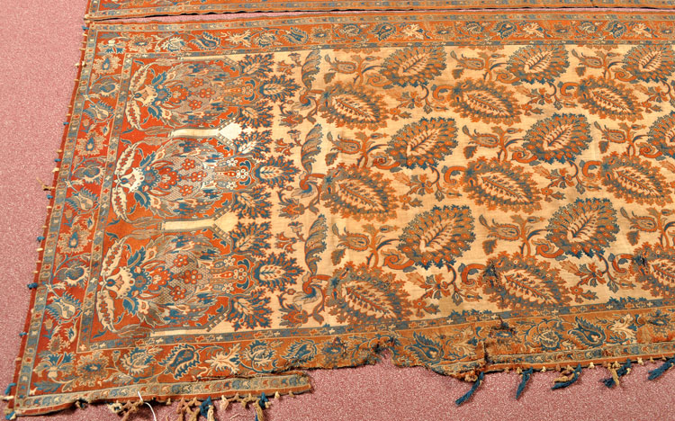 A pair of 19th Century wall hanging tapestries, with leaf scroll and foliate decoration, - Image 3 of 5