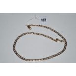 A 9ct yellow gold curb link pattern necklace, 16grms.