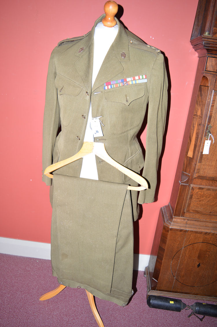 A First World War and later 8th Kings Royal Irish Hussars officer's uniform,