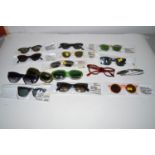 A collection of 1950's and later sun glasses,