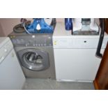 A Hotpoint washing machine; together with a Crusader condenser dryer.