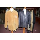 Vintage gent's leather jackets, to include: San Francisco Co; Boston,