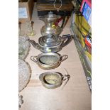 A four-piece silver plated tea and coffee service.