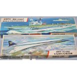 Two Airfix model kits, to include; 1/144 scale Series-5 Concorde; and 1/600 scale Series-4 H.M.S.