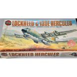 Airfix 1/72 scale model kit, Lockheed C-130E Hercules, boxed.