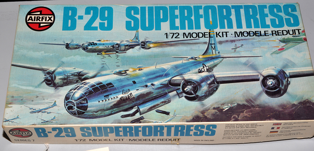 An Airfix 1/72 scale model kit, Series-7, B-29 Superfortress, boxed.