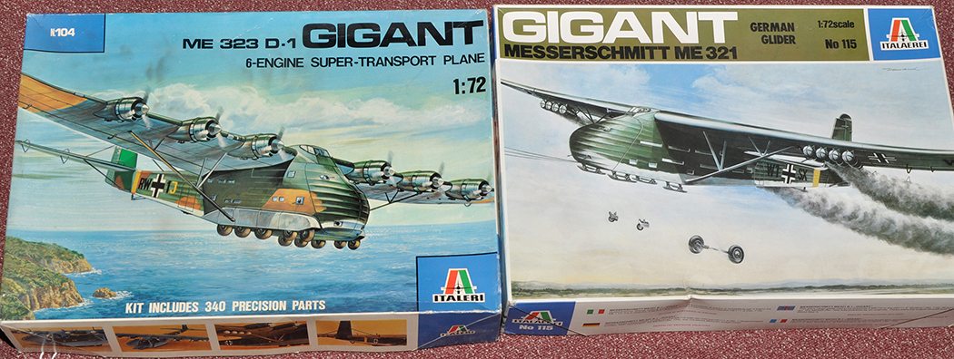 Two Italeri /72 scale Gigant Model Kits, to include ME323D-1 Super-Transport Plane, No.