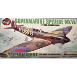 An Airfix 1/24 scale model kit, Supermarine Spitfire Mk1a, boxed.