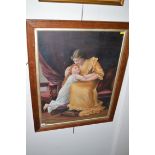 An oil painting - Mother and child, by John Valentine, signed.