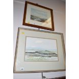 Watercolours - Northern coastal scenes, by Philip West, signed, one dated '78.