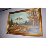 An oil painting - Continental landscape, by Windberg,