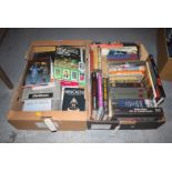 Two boxes of books,