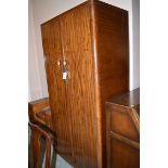 A mahogany two door wardrobe, c.1930's.