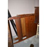 A pair early 20th Century mahogany single bed, ends only.
