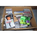 A box of CD's,