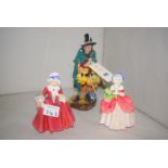 Two small Royal Doulton figurines HN1955 'Lavinia' and HN1809 'Cissie';