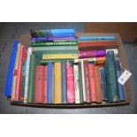 A box of assorted books,